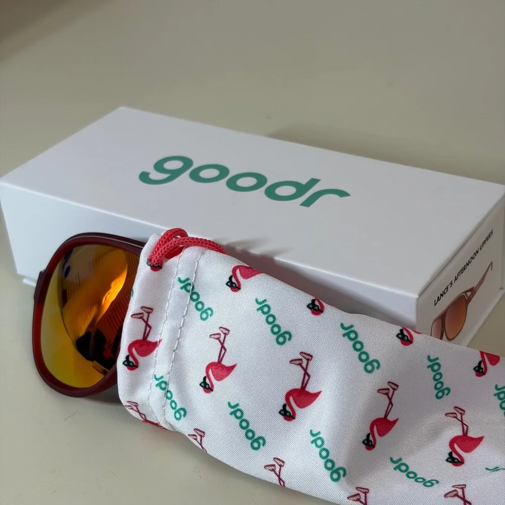 goodr Super Fly Lances Afternoon Uppers Sunglasses Red Polarized SFG1018 Aviator
